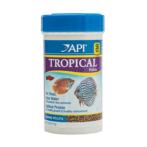 API TROPICAL PELLETS Sinkende Pellets Fischfutter 4,2-Unzen-Behälter, mittel (823B)